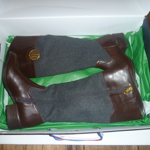 Tommy Hilfiger Brown Tall Riding Boots 6 New - Picture 4 of 6